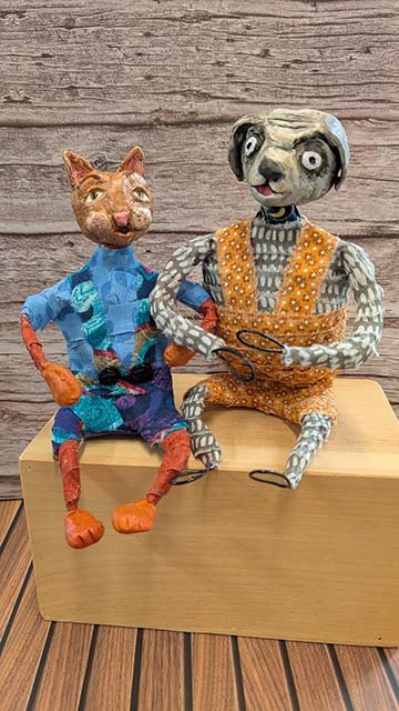 Arnold the Cat & Rolf the Dog - FOMI - Arnold is Available at A Mano Galleries, Rolf - Contact Me
