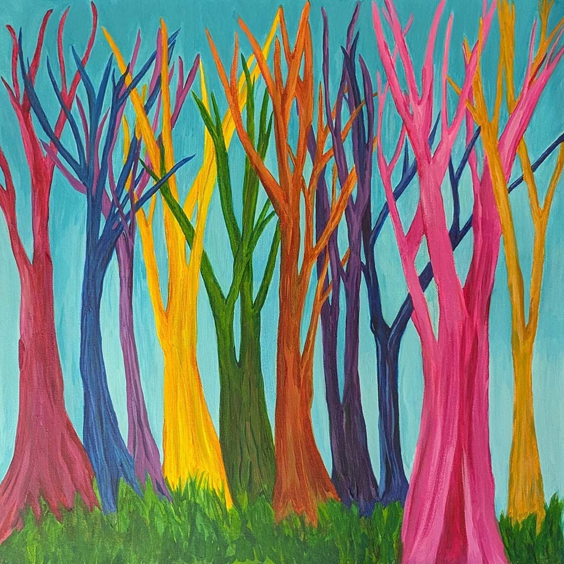 All the Trees - Acrylic Painting 