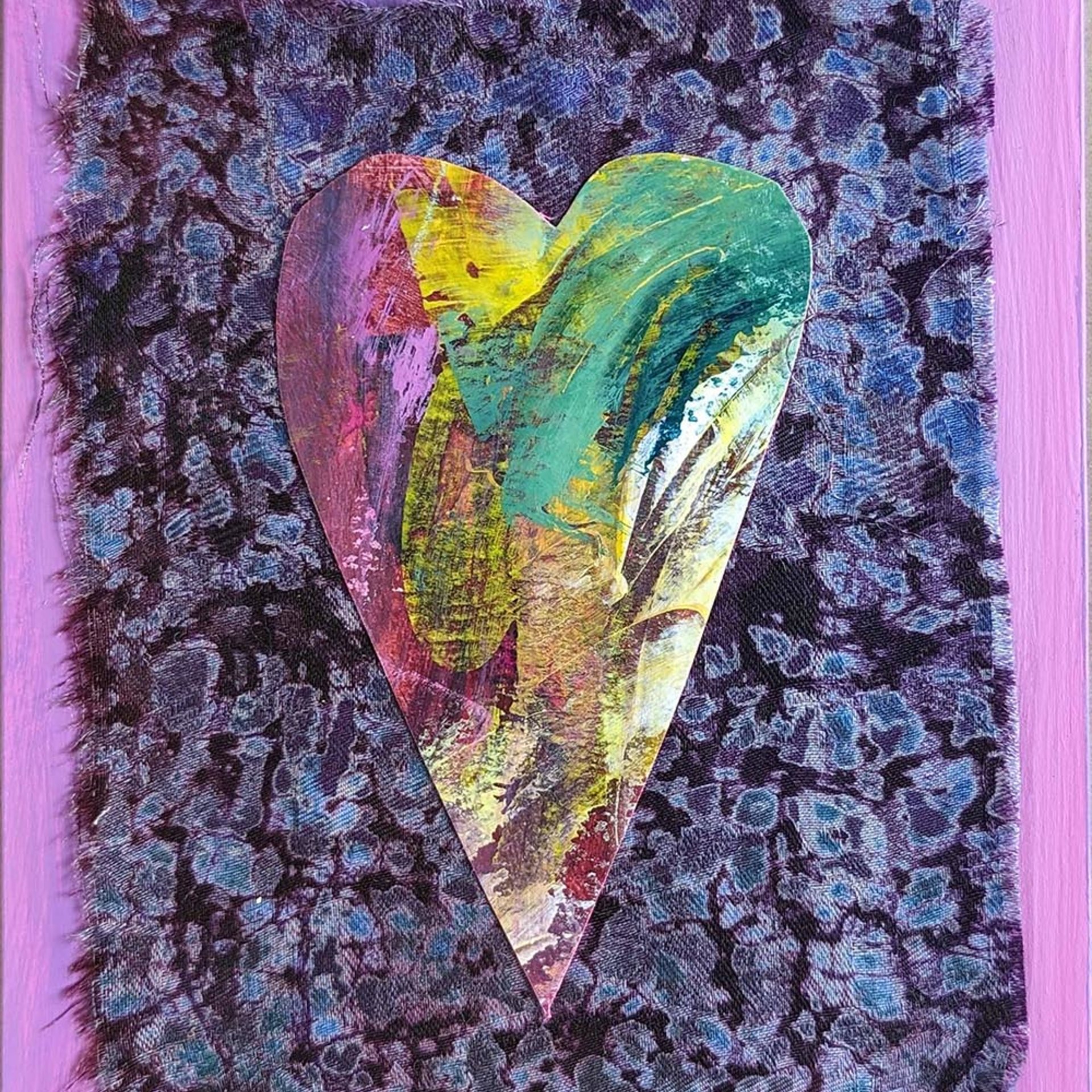 Healing Hearts Pink - Mixed Media