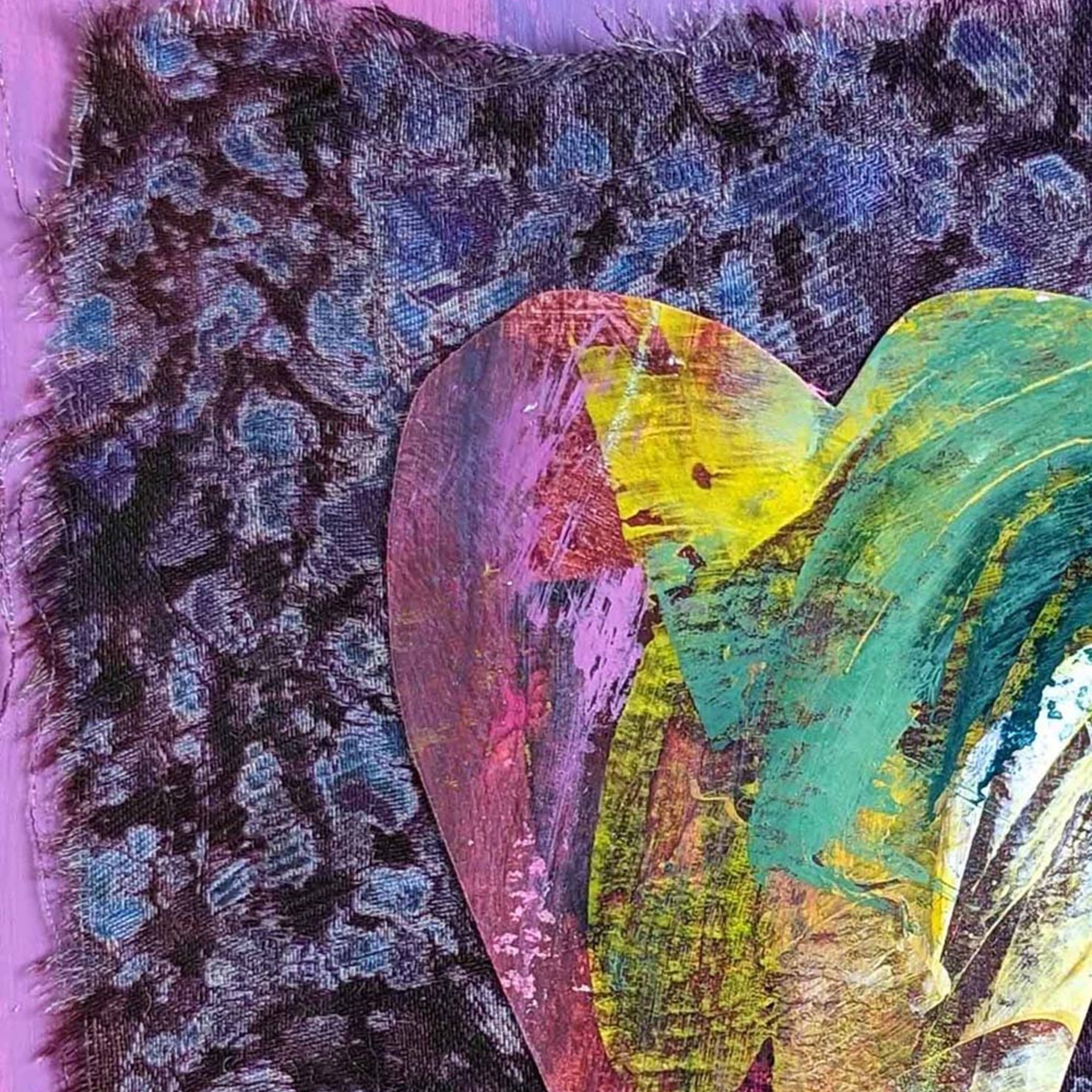 Healing Hearts Pink - Mixed Media