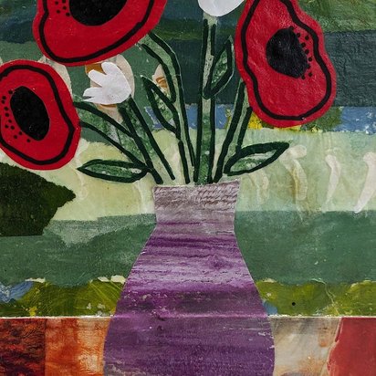 Bright Poppies - Collage