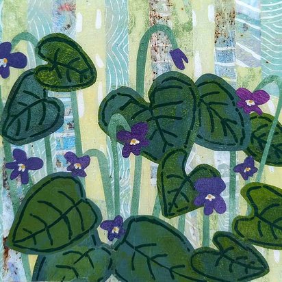 Woodland Violets Collage